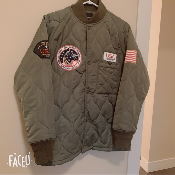 Joyrich Pilot Khaki Bomber Jacket - Picture 3 of 4